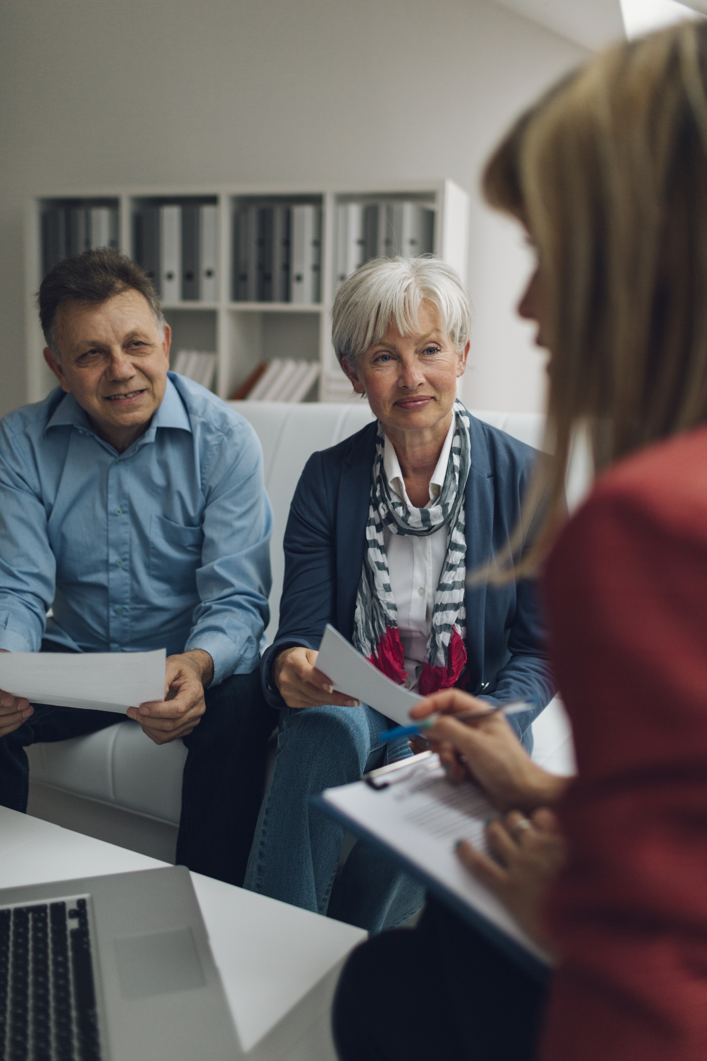 A Senior Couple Listening to an Advisor | Usage Scenario Example